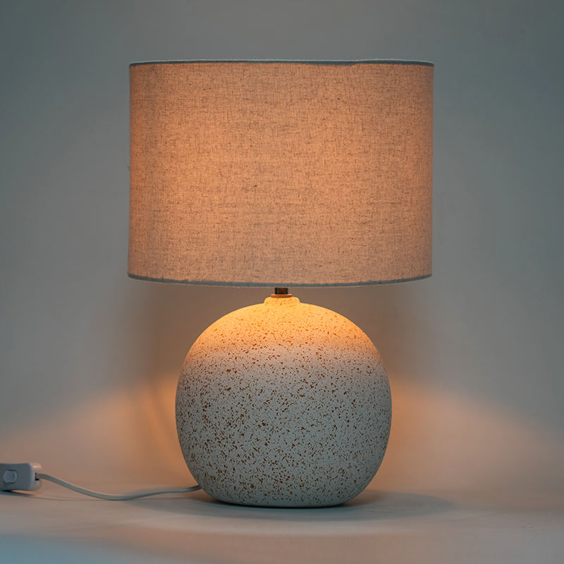 Lampu meja keramik gaya Jepun lampu sisi katil retro