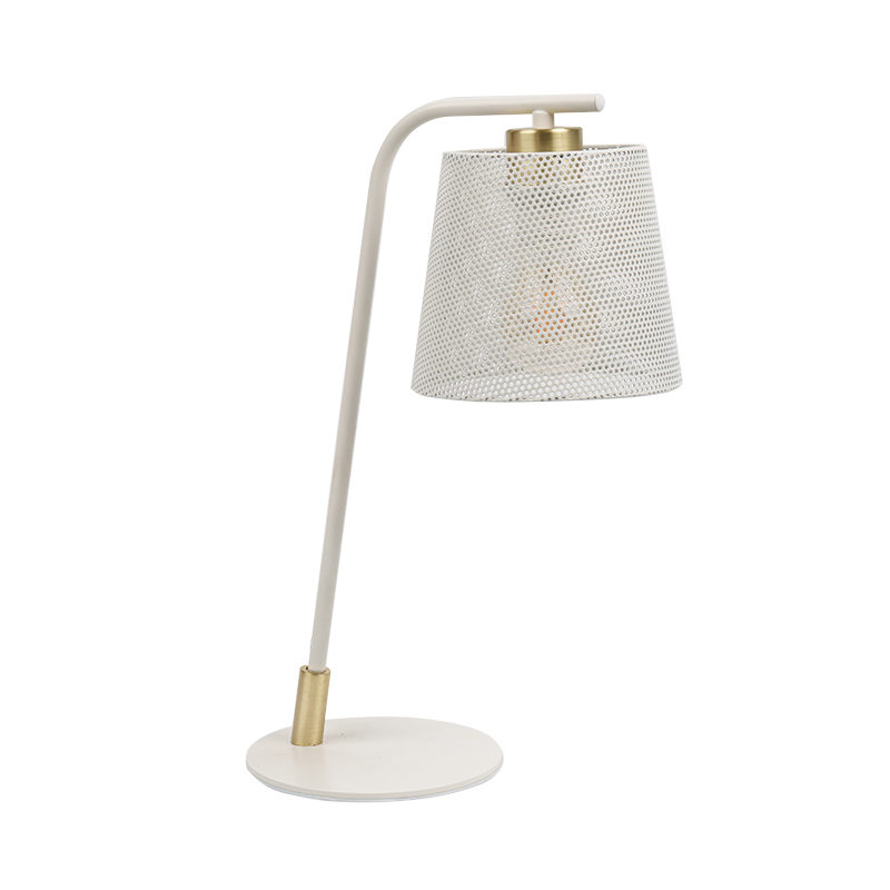 Lampu meja besi tempa logam nordik
