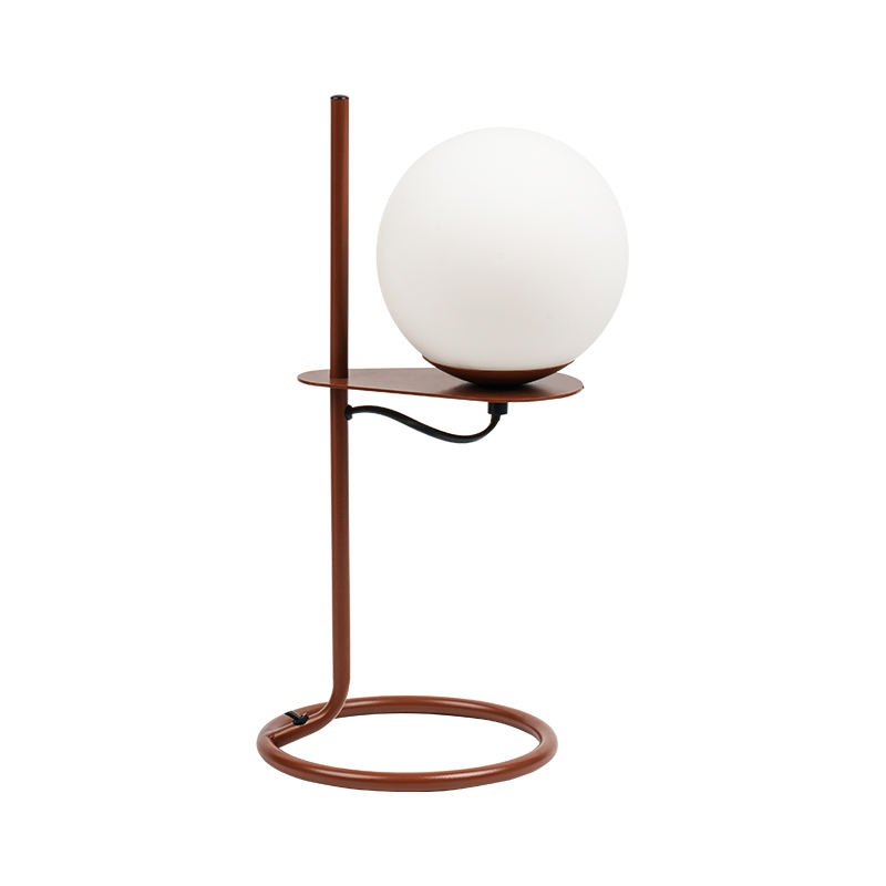 Lampu meja bola kaca mudah