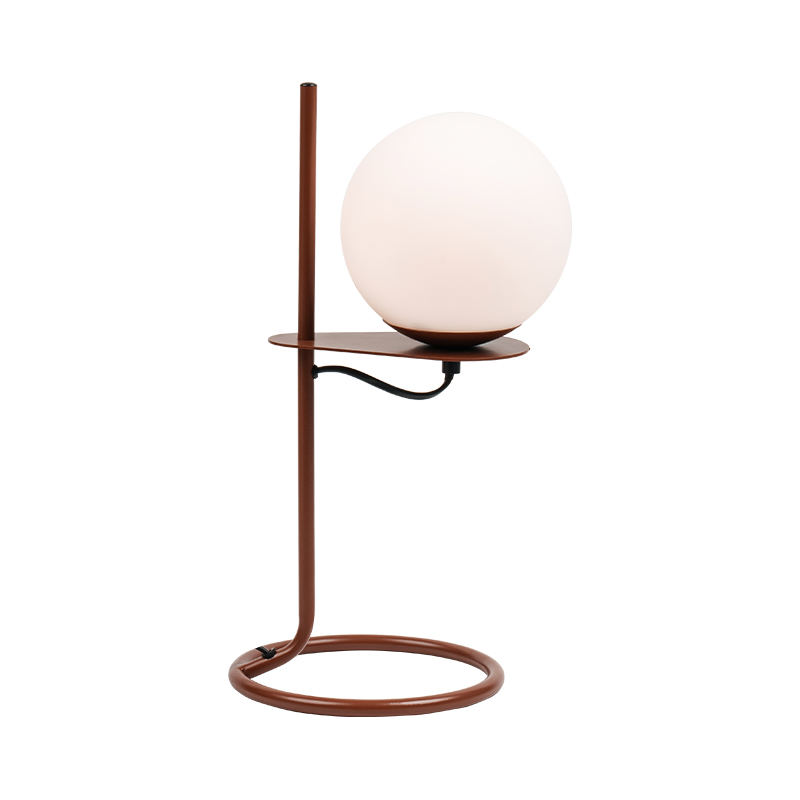 Lampu meja bola kaca mudah