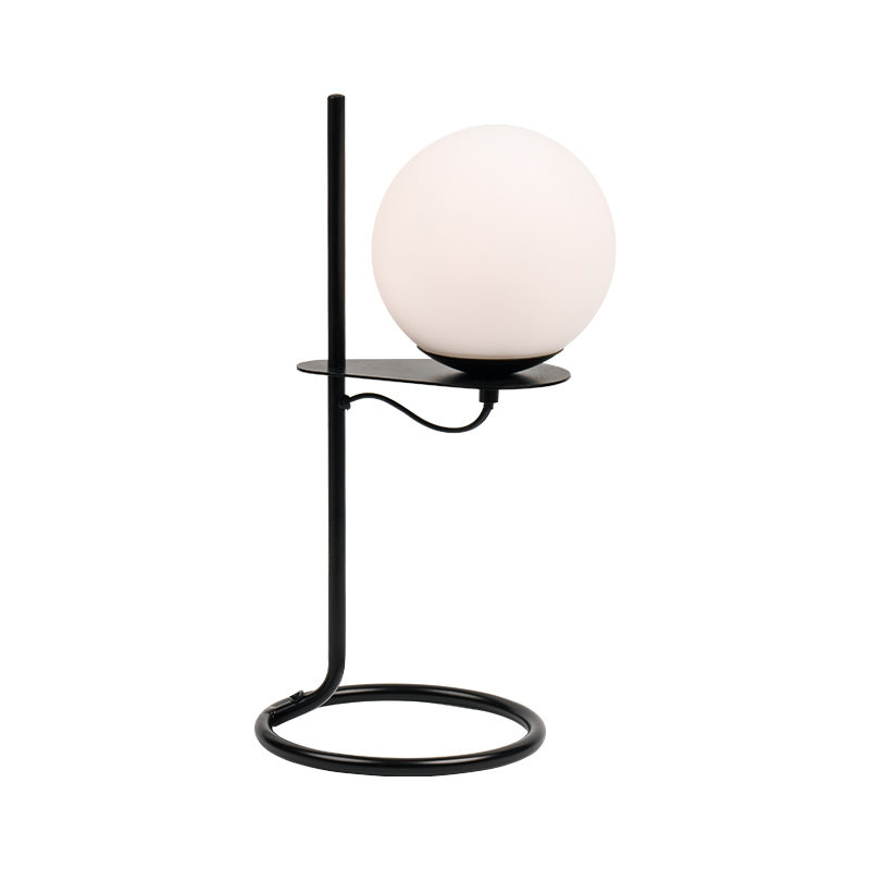 Lampu meja bola kaca mudah