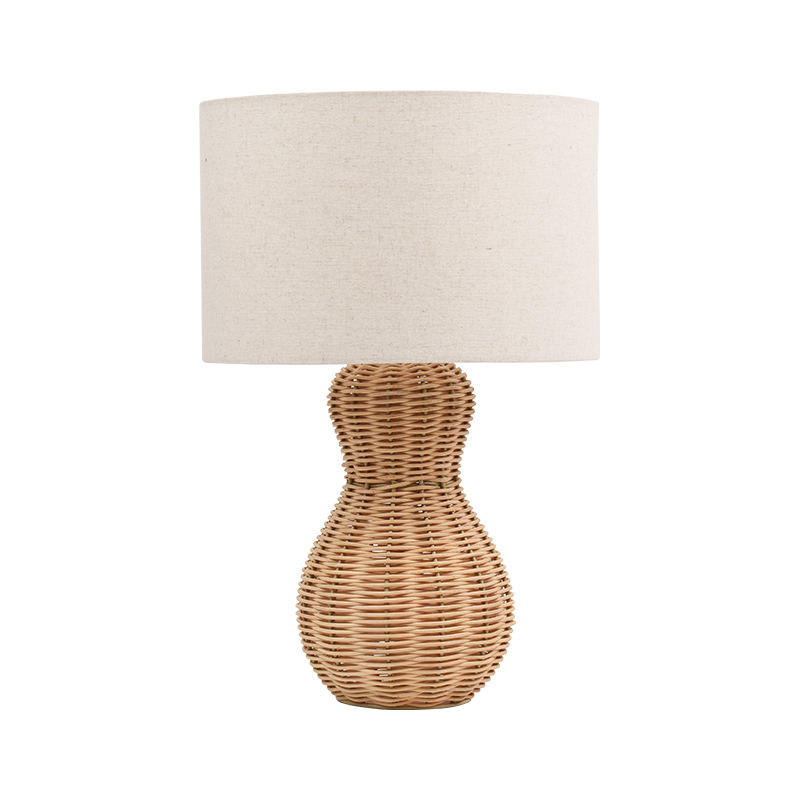 Lampu meja seni rotan buatan tangan