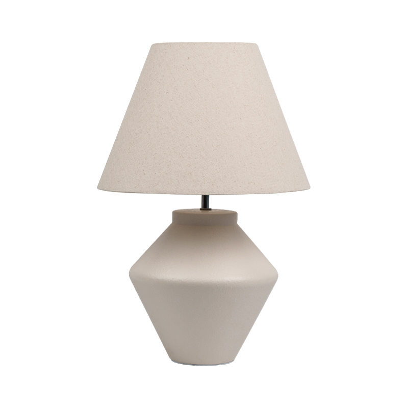 Lampu meja seramik geometri