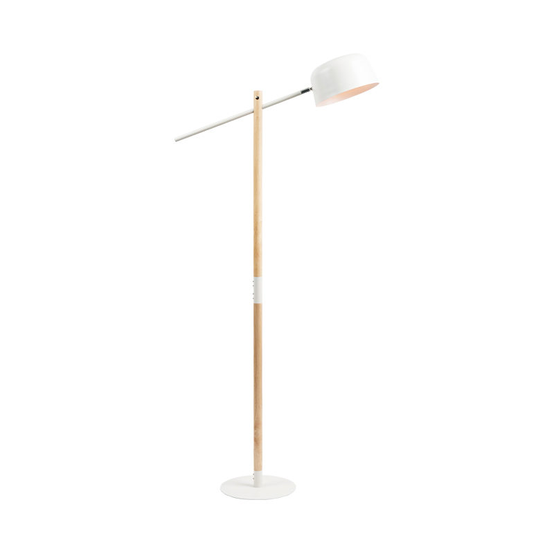 Lampu lantai kayu pepejal nordik