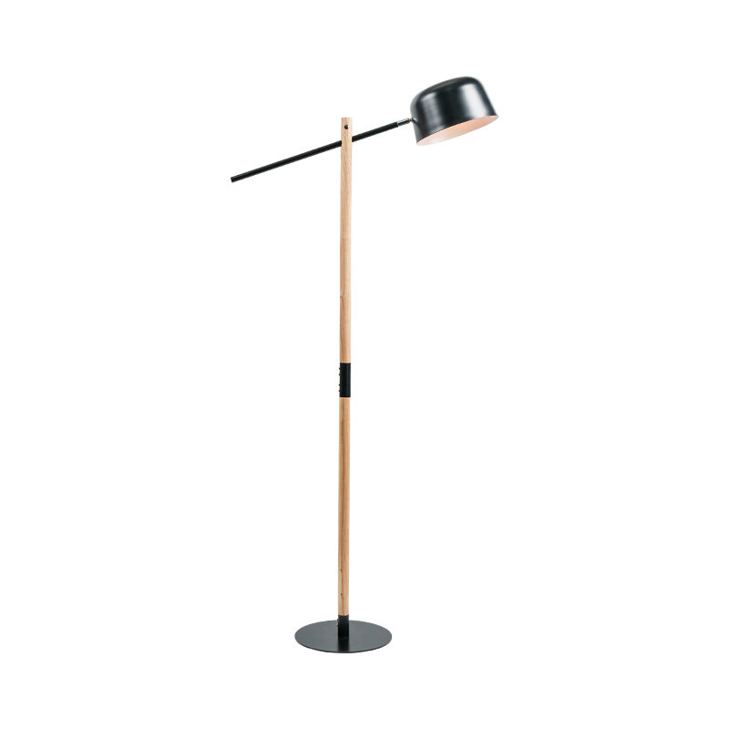 Lampu lantai kayu pepejal nordik