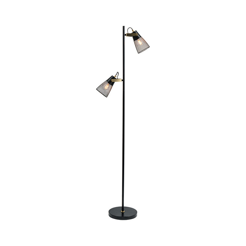 Gaya Perindustrian Lampu Lantai Logam Besi Besi