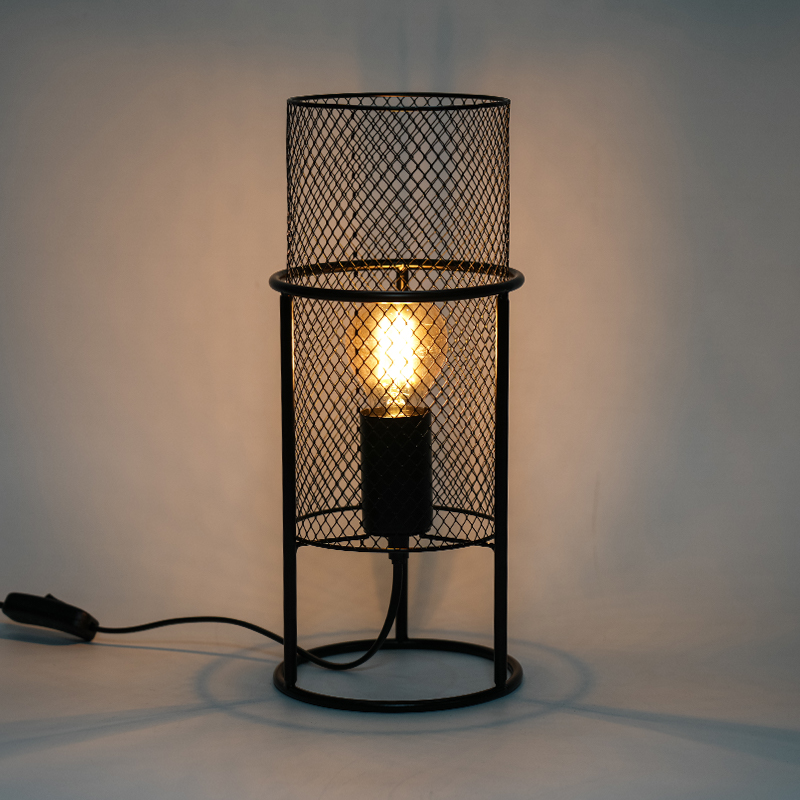 Mesh Cover Lampu Meja Keperibadian Silinder