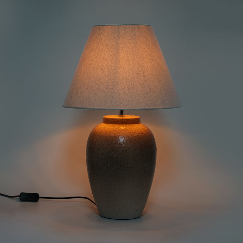 Lampu meja seramik warna nostalgia retro