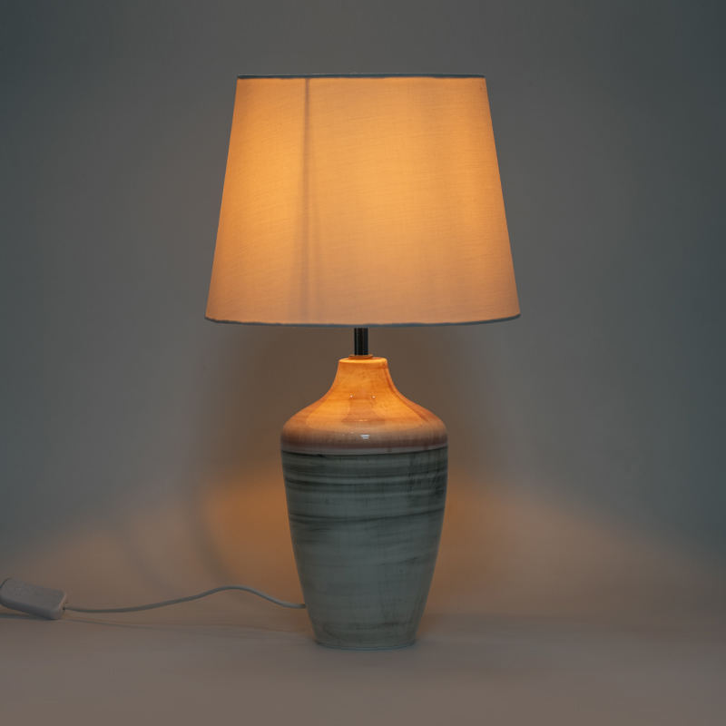 Lampu meja tekstur seramik berwarna -warni