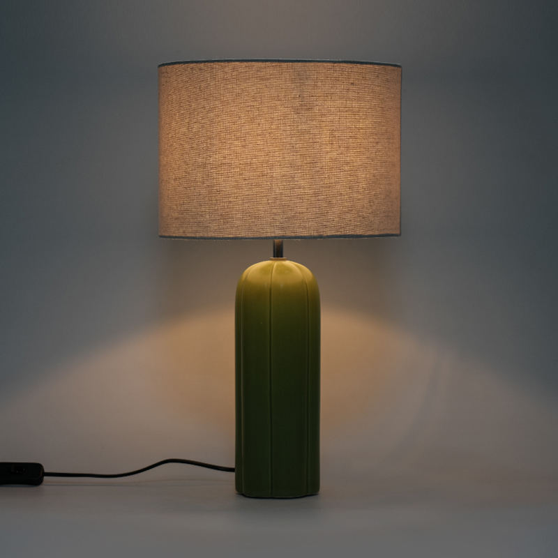 Lampu meja gaya cina baru seramik hijau