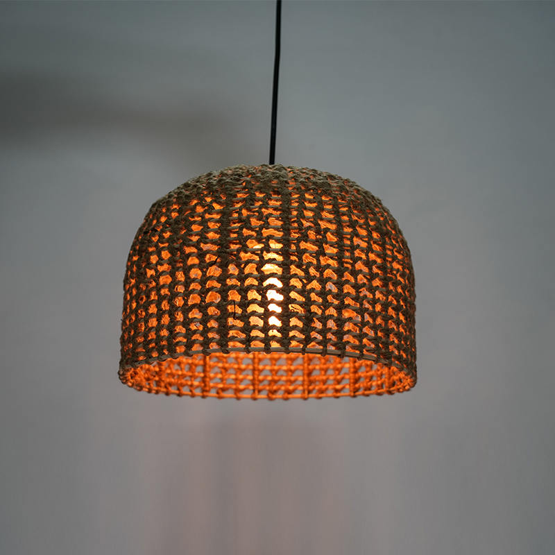 Rotan Retro Hotel dan B & B Chandelier (Tenun Hemp Rope)
