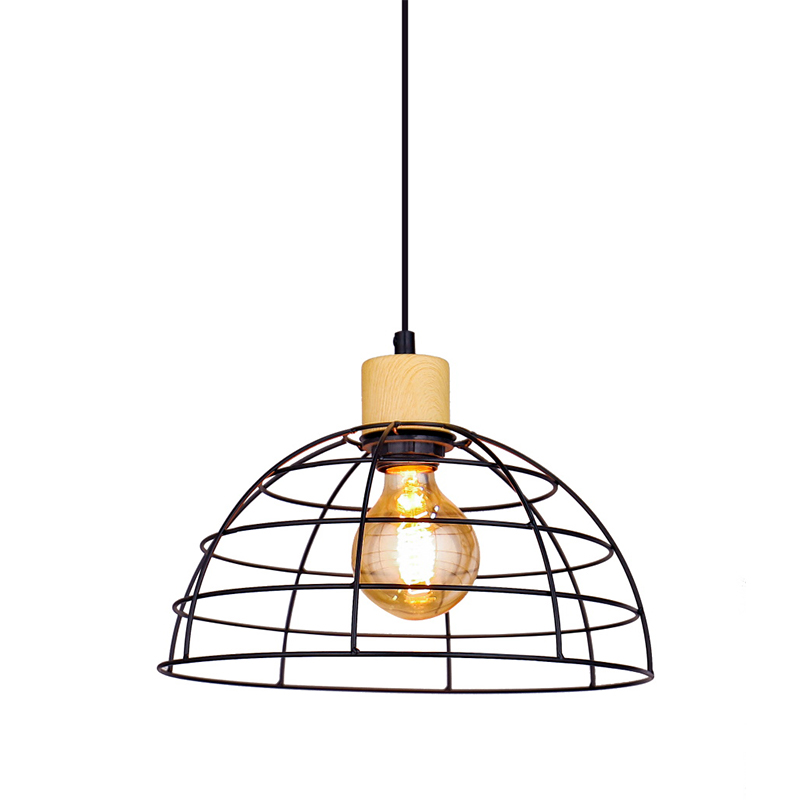 Gaya Industri Half Cage Iron Chandelier