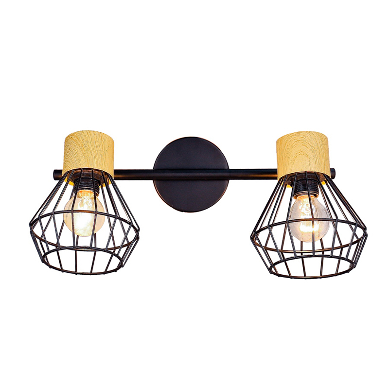 Lampu dinding mudah dua kepala